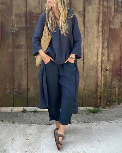 Conjunto Marina -  Blusa + Pantalón de Regalo🎁