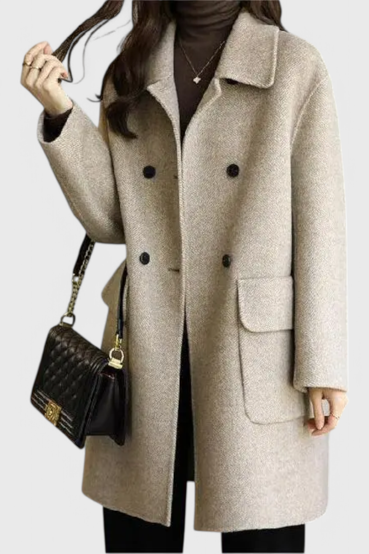 Camille | Abrigo de Lana Clásico de Doble Botonadura