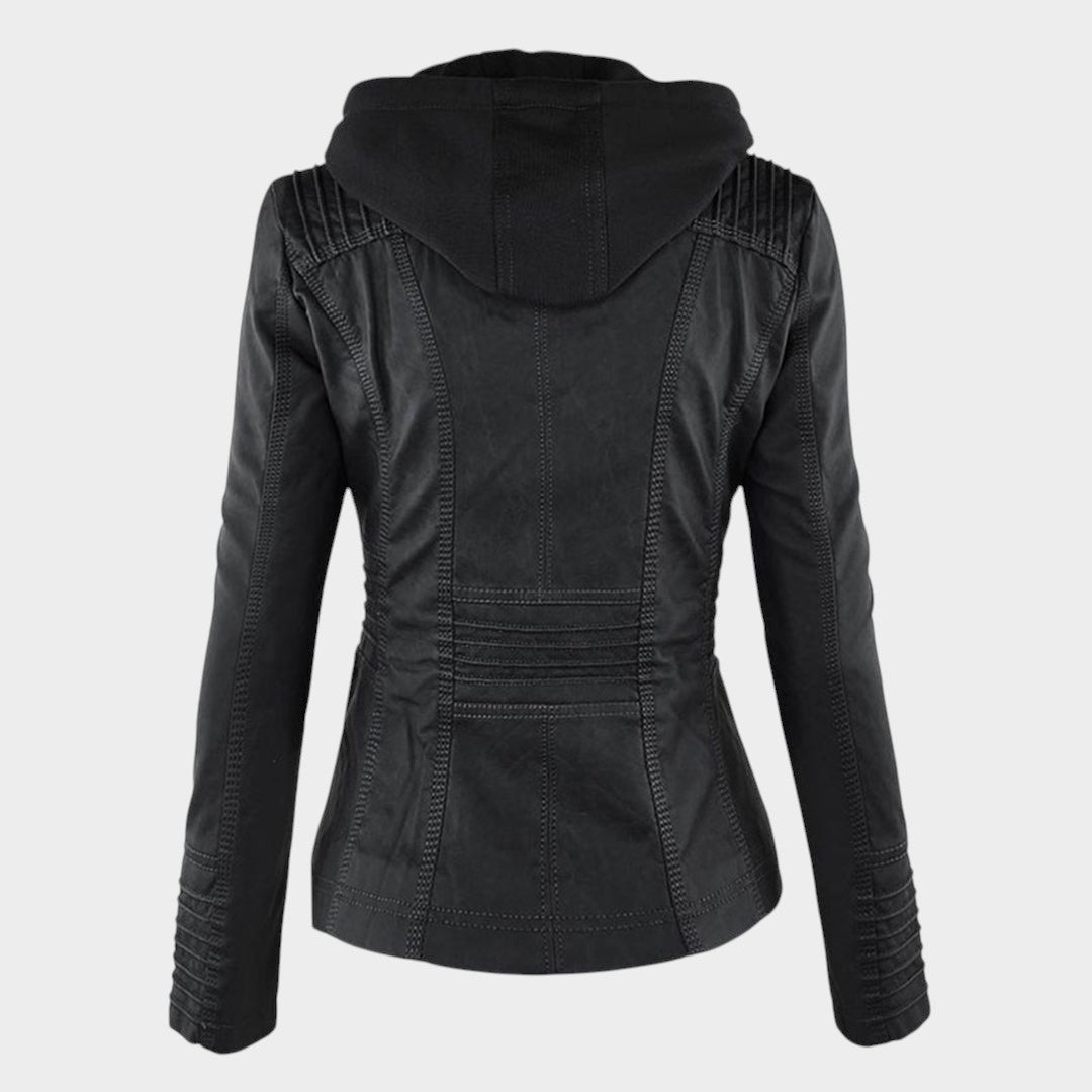 Gia™ | Chaqueta de cuero estilo motorista