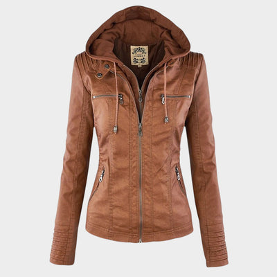 Gia™ | Chaqueta de cuero estilo motorista