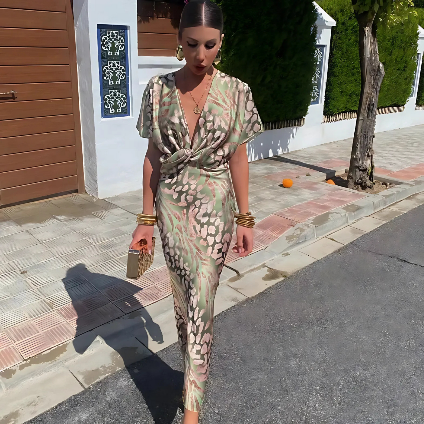 Alba | Vestido Largo cuello en V