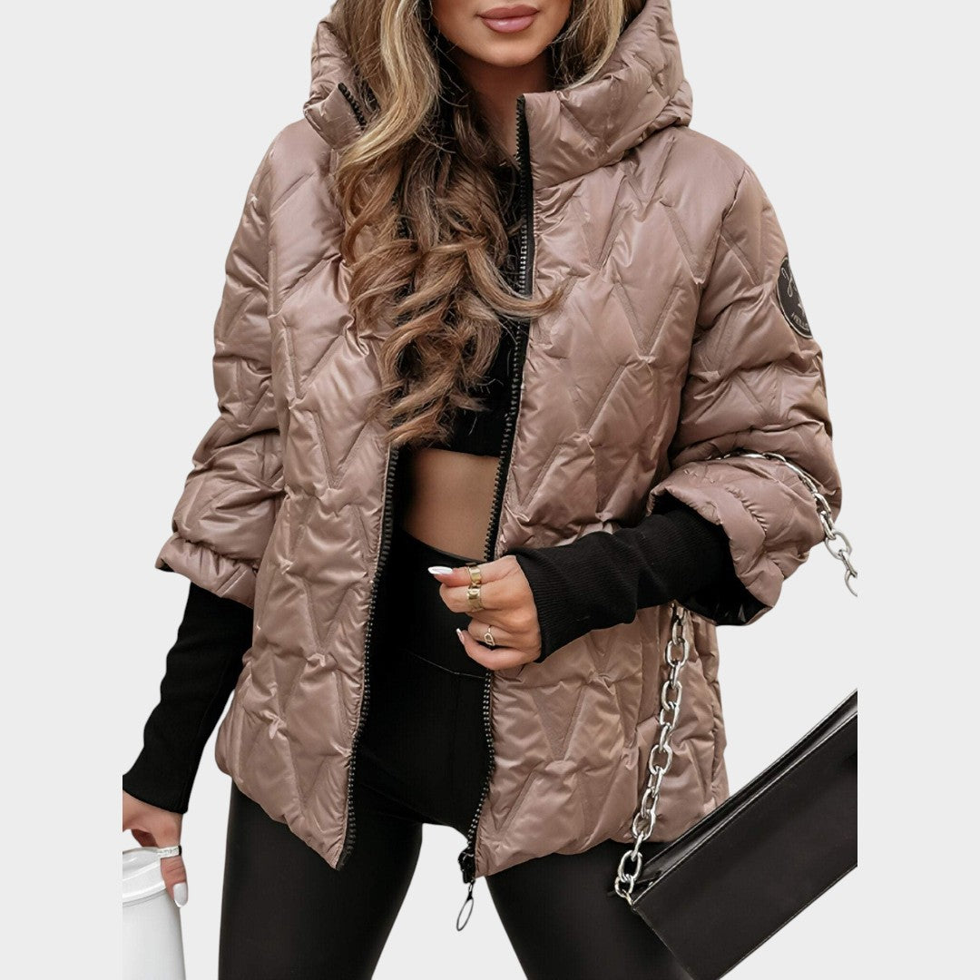 Christina™ | Chaqueta con capucha estilo patchwork