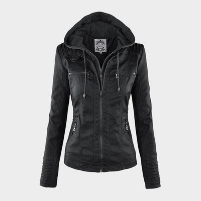 Gia™ | Chaqueta de cuero estilo motorista
