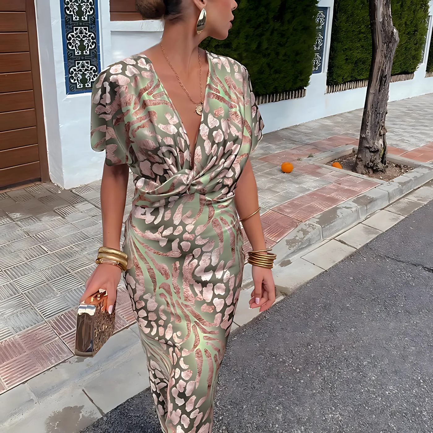 Alba | Vestido Largo cuello en V