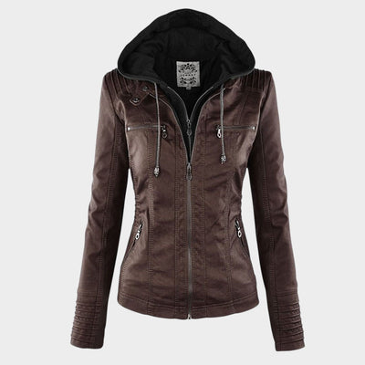 Gia™ | Chaqueta de cuero estilo motorista