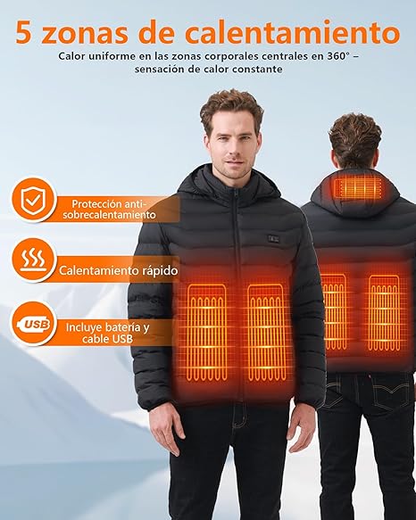 Chaqueta Térmica con Sistema de Calefacción Unisex