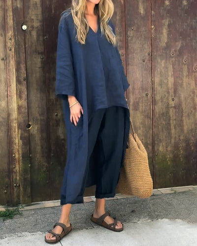 Conjunto Marina -  Blusa + Pantalón de Regalo🎁
