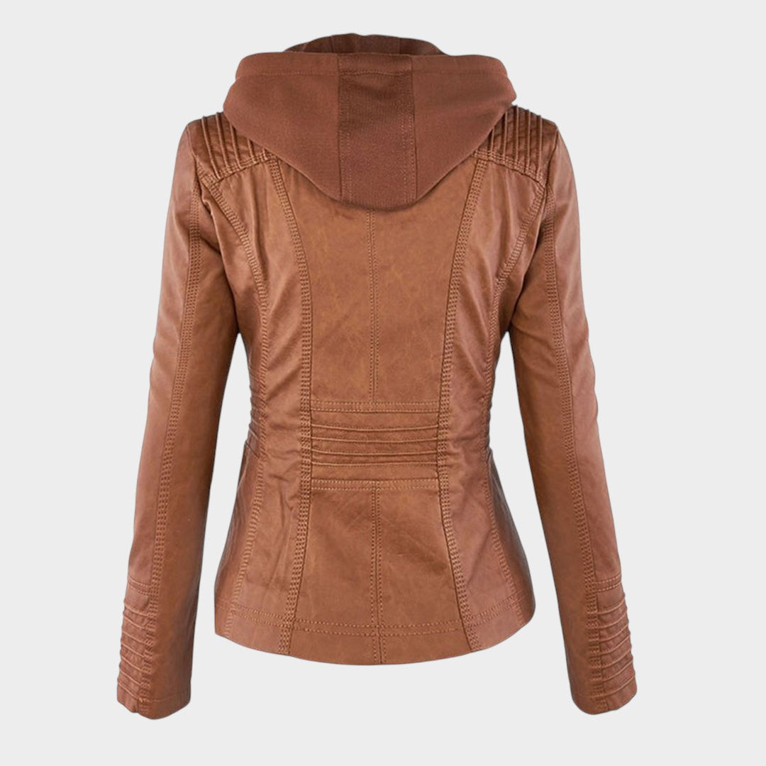 Gia™ | Chaqueta de cuero estilo motorista