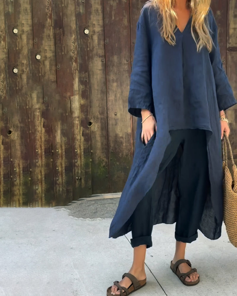 Conjunto Marina -  Blusa + Pantalón de Regalo🎁