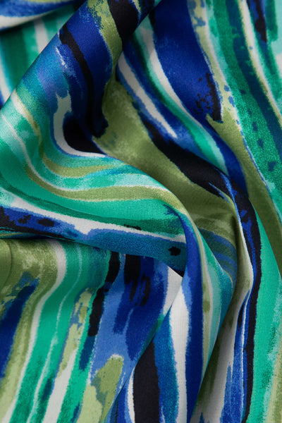 Inna Pantalones Rectos de Cintura Alta con Estampado de Mármol