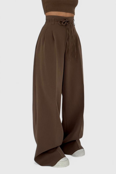 Sophie Pantalones de pierna ancha con cordones