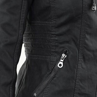 Gia™ | Chaqueta de cuero estilo motorista