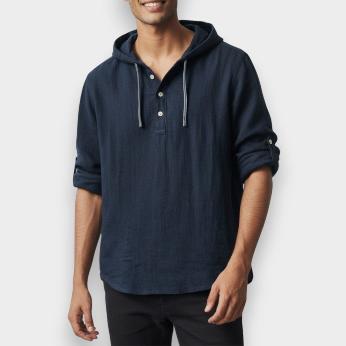 Javier™ | Camisa de Lujo con Capucha en Lino Natural