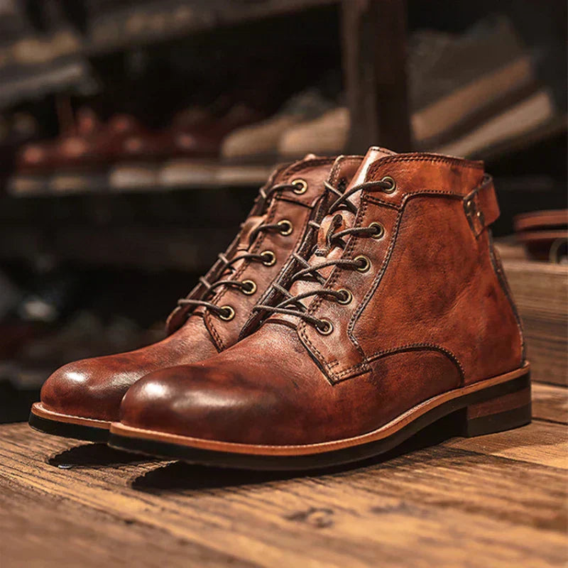 Fanum | Botas para Hombre de Punta Redonda Retro