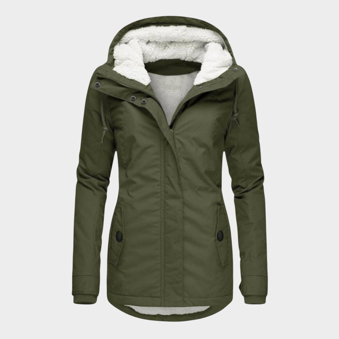 Anna™ | Chaqueta otoñal larga de felpa