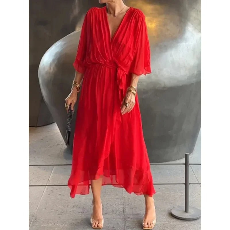 Monica® - Vestido de Seda + Brazalete de Regalo