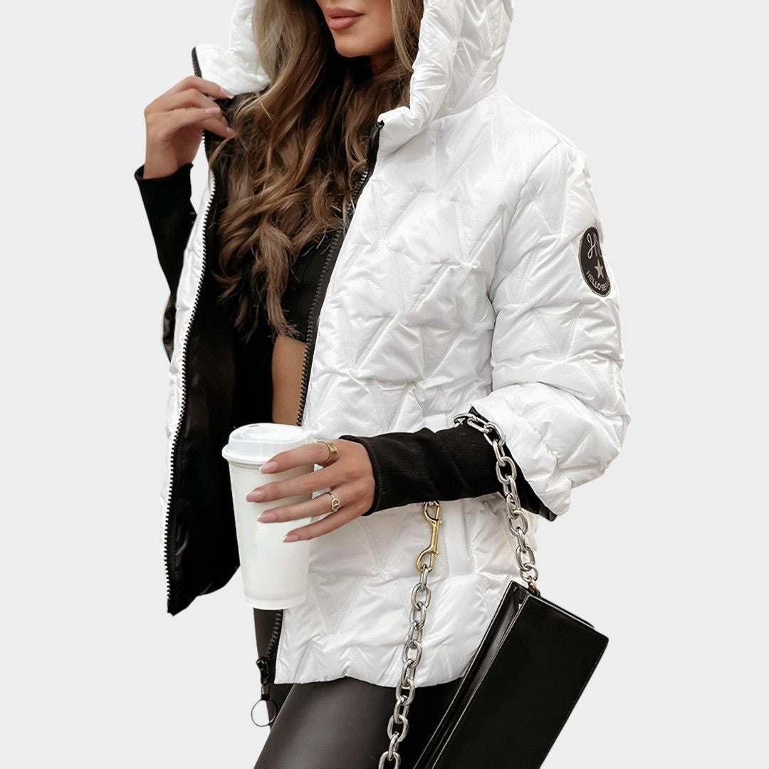 Christina™ | Chaqueta con capucha estilo patchwork