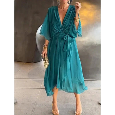 Monica® - Vestido de Seda + Brazalete de Regalo