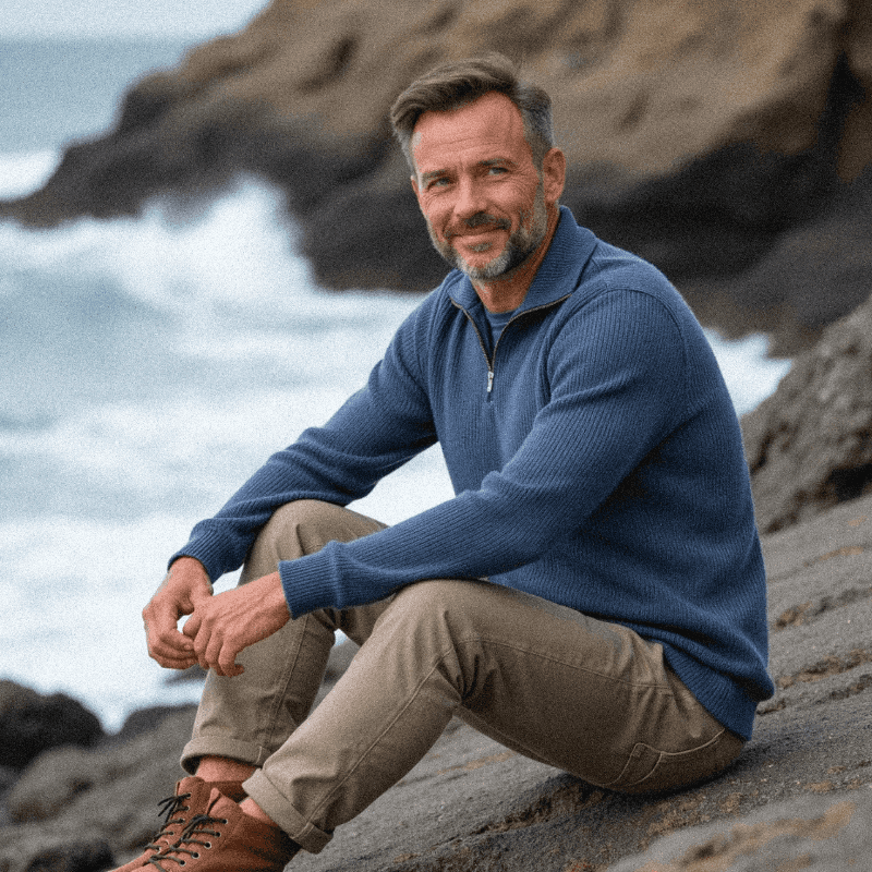 Espiga | Suéter de punto con cremallera