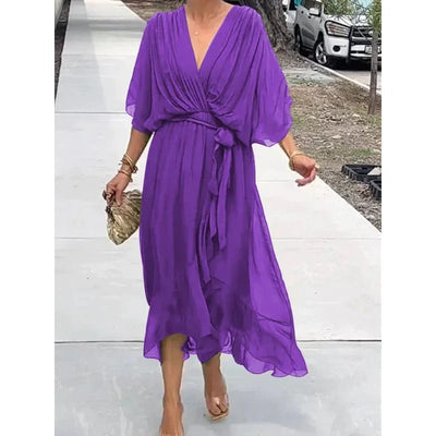 Monica® - Vestido de Seda + Brazalete de Regalo