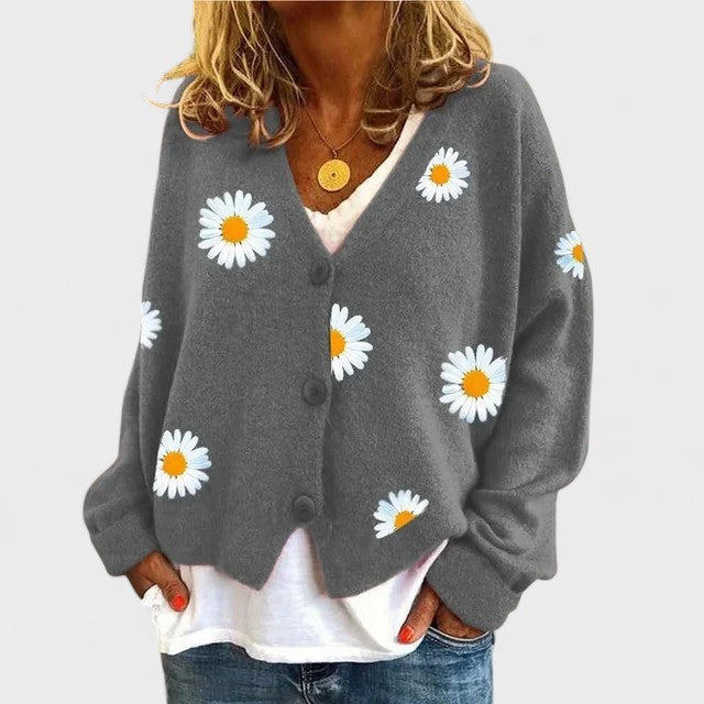 Teresa | Cárdigan con bordado floral