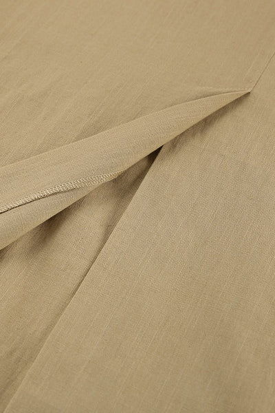 Amani Falda Larga de Cintura Alta con Abertura Frontal y Corte Recto